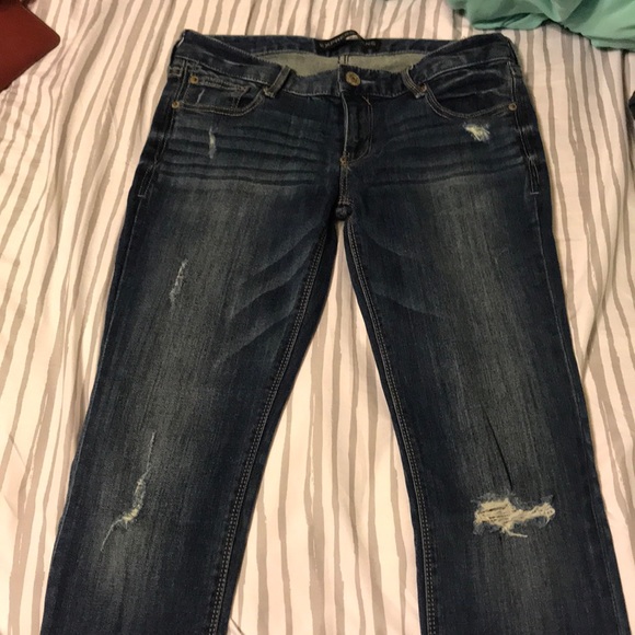 Express Barely boot distressed jeans (6LONG) - Picture 1 of 4
